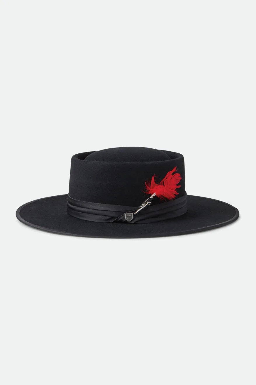 Brixton x Fender Flood Fedora - Mystic Black