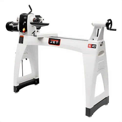 JET® 719500 1640 Electronic Variable Speed Woodworking Lathe, 12-7/8 in Swing Over Tool Rest Base, (2) 40 to 3200 rpm Spindle, 3