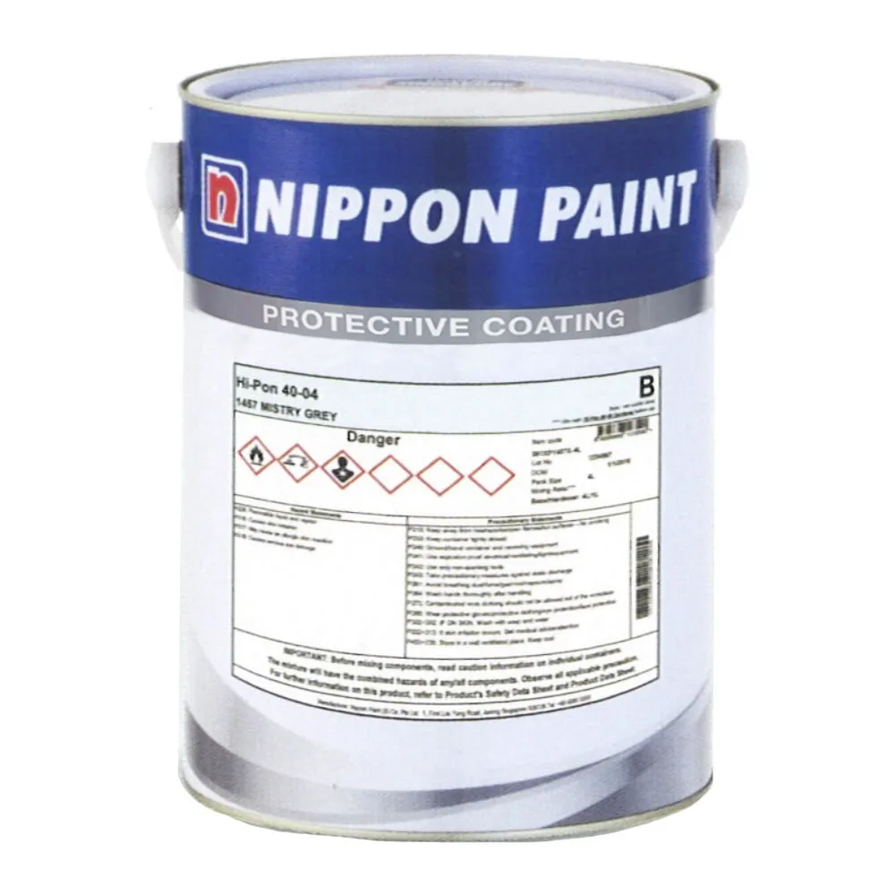 NIPPON PAINT EPOXY TOP COATING W/ HARDENER HI-PON 40-04 (4L+ 1L)