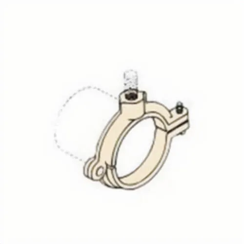 PHD 512H0125CP Hinged Extension Split Tube Clamp, 1-1/4 in Pipe/Tube, 3/8 in Rod, 180 lb Load, Malleable Iron, Copper Color Epox